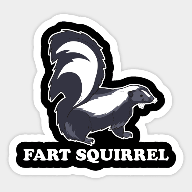 Fart Squirrel Skunk Sticker by Portals